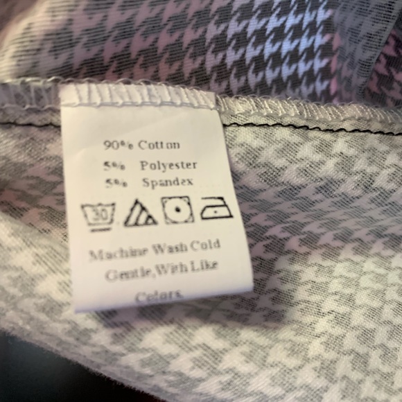 CONTRAST COLLAR HOUNDSTOOTH CIRCLE DRESS, LARGE - Picture 6 of 6